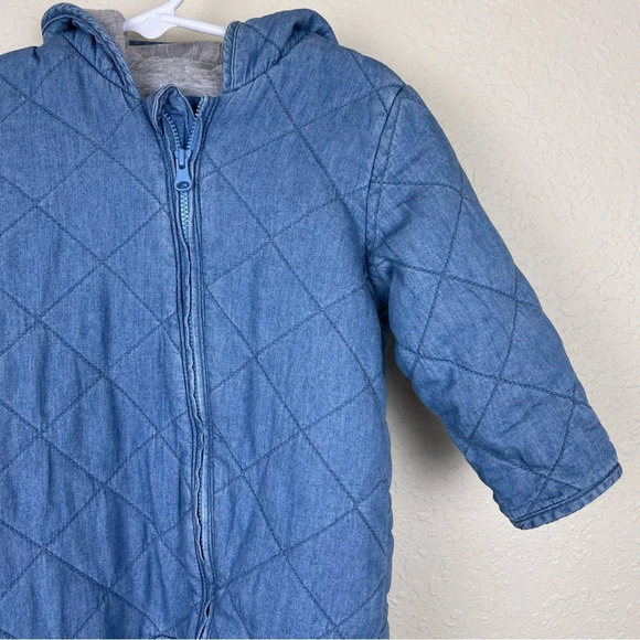 BabyGap Bear Quilted Chambray One Piece Jacket - Picture 5 of 7